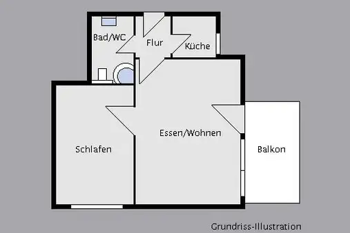 Helle 2-Zimmer-Wohnung in gefragter Halbhöhenlage mit Balkon und PKW-Stellplatz! 