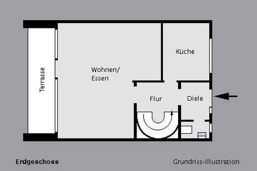 Grundriss EG - Reihenmittelhaus in 70597 Stuttgart mit 152m² kaufen