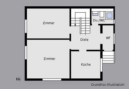 Grundriss EG - Doppelhaushälfte in 70597 Stuttgart mit 93m² kaufen