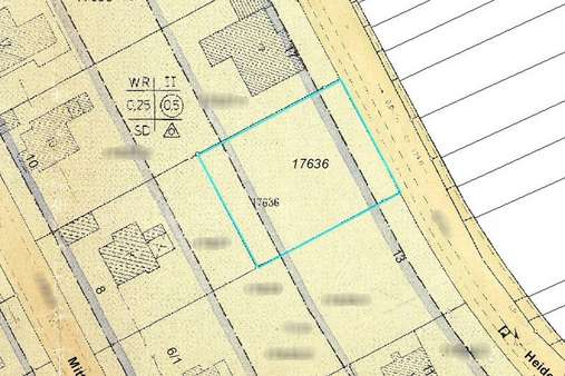 Ausschnitt Bebauungsplan - Grundstück in 73733 Esslingen mit 700m² kaufen