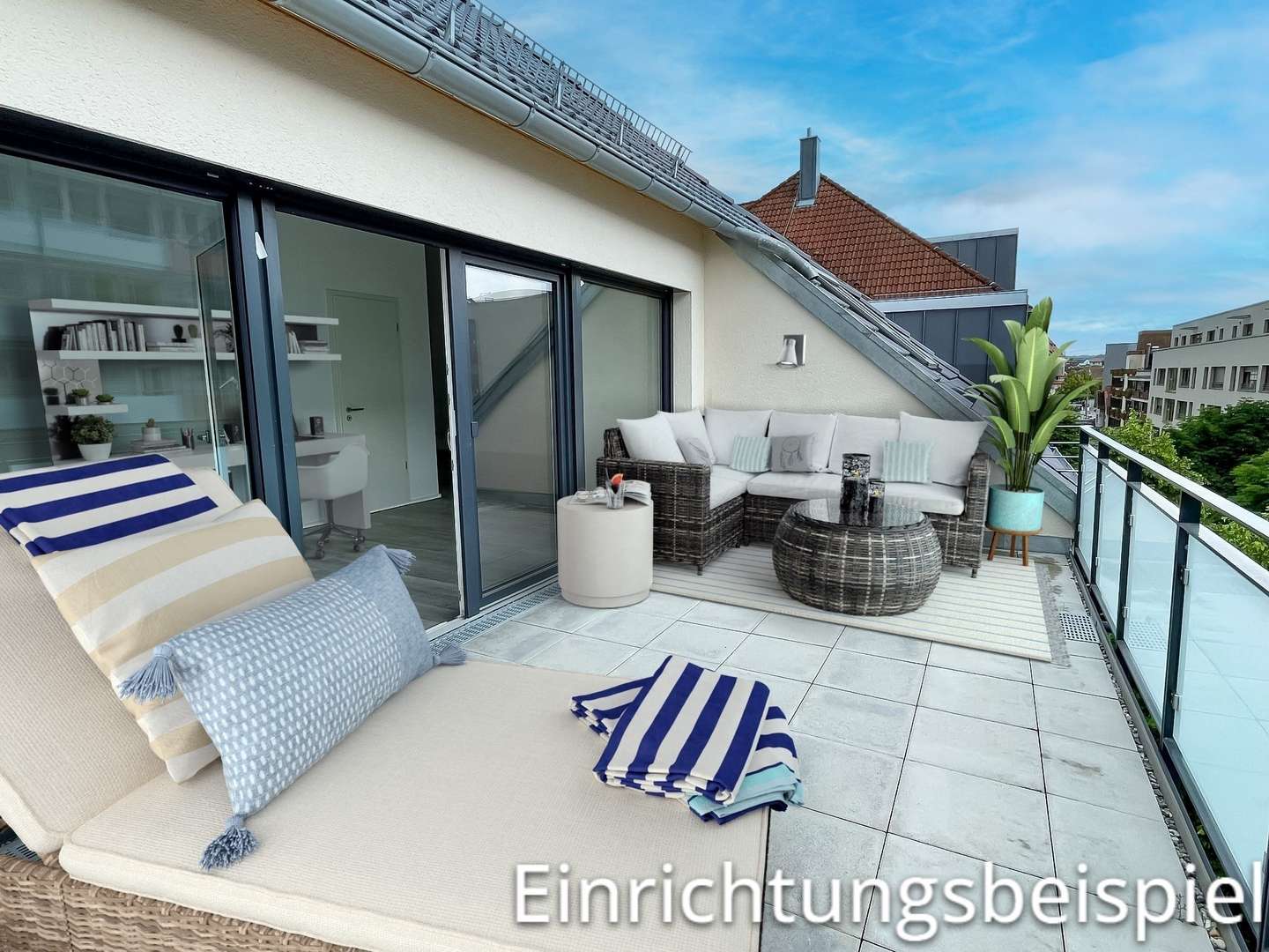 Einrichtungsbsp. Dachterrasse - Penthouse-Wohnung in 71034 Böblingen mit 93m² kaufen