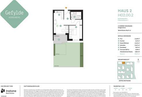 INST_Herrenberg_Gefylde_Vertri - Erdgeschosswohnung in 71083 Herrenberg mit 55m² kaufen