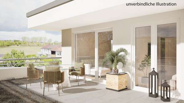 Terrassenbeispiel - Erdgeschosswohnung in 71083 Herrenberg mit 64m² kaufen