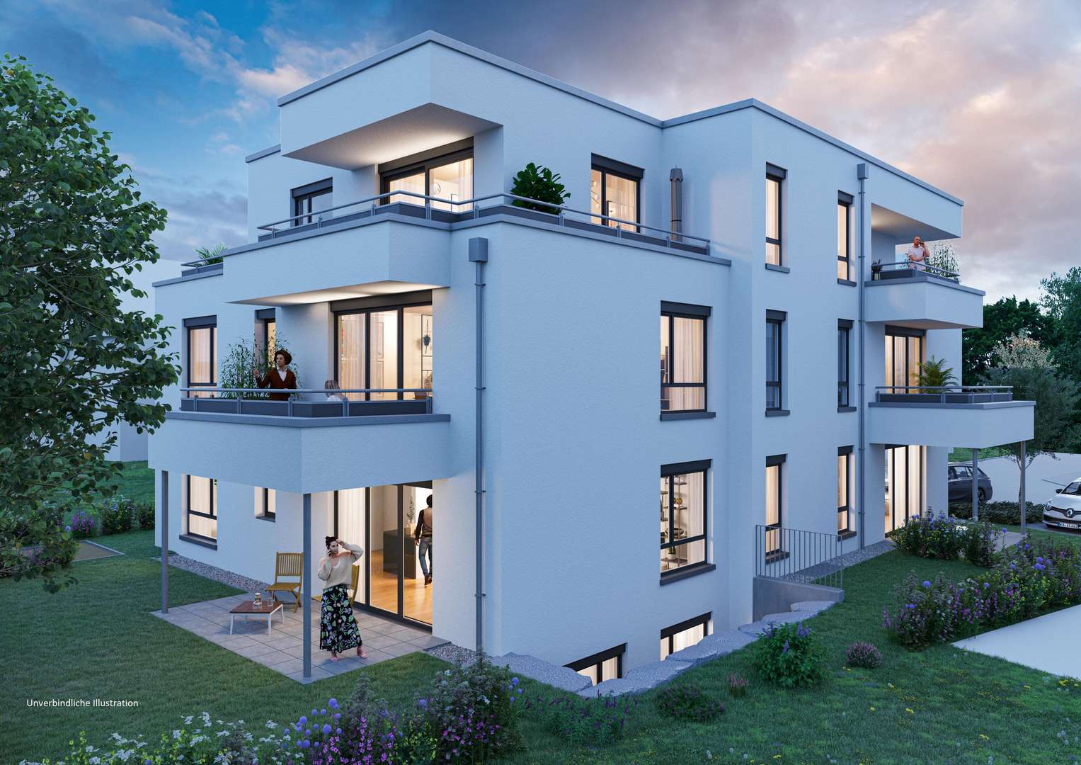 Nachtansicht - Etagenwohnung in 71229 Leonberg mit 98m² kaufen