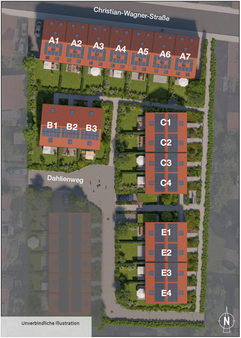 Übersicht DahlienGärten - Reiheneckhaus in 71229 Leonberg mit 140m² kaufen