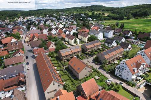 Vogelperspektive - Reiheneckhaus in 71229 Leonberg mit 140m² kaufen