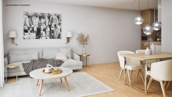 Wohnen -Beispiel - Erdgeschosswohnung in 71083 Herrenberg mit 53m² kaufen