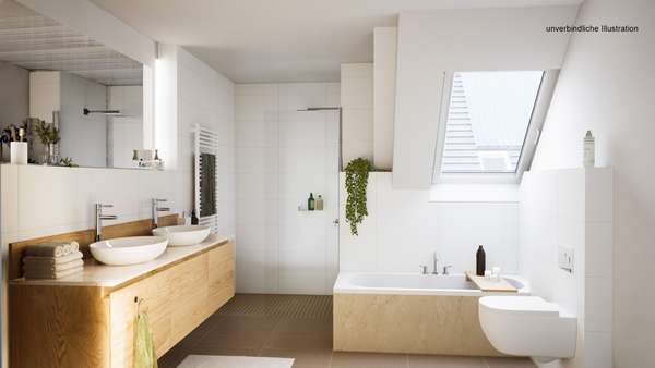 Bad - Beispiel - Maisonette-Wohnung in 71083 Herrenberg mit 105m² kaufen