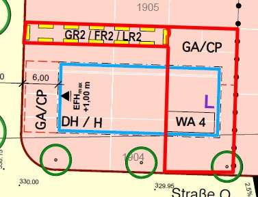 Bebauungsplan Ausschnitt Bebauungsplan Ausschnitt - Grundstück in 70825 Korntal-Münchingen mit 289m² kaufen