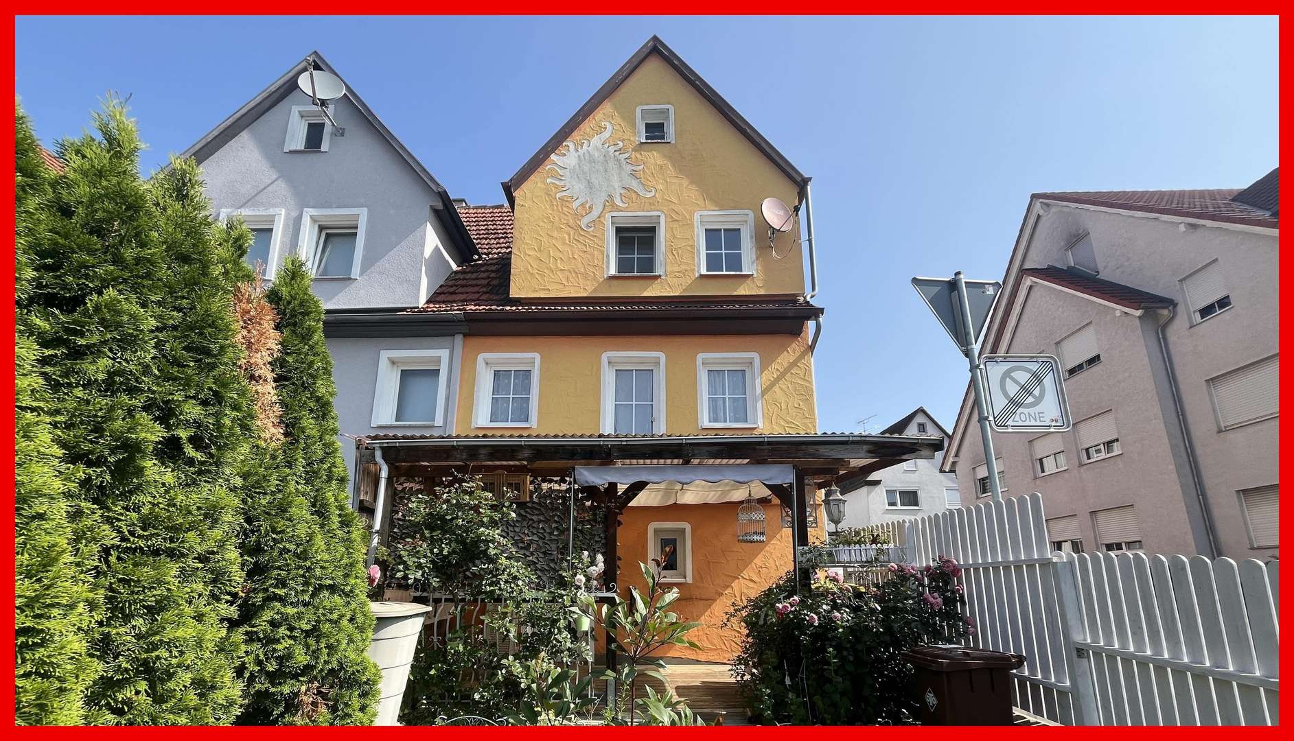 Außenansicht der Immobilie aus dem Gartenbereich Außenansicht der Immobilie aus dem Gartenbereich - Reiheneckhaus in 74379 Ingersheim mit 92m² kaufen