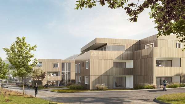Visualisierung Ostseite - Etagenwohnung in 73113 Ottenbach mit 60m² kaufen