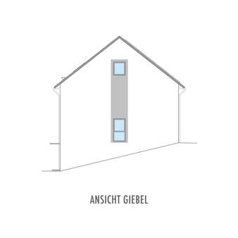 Ansicht Giebel - Doppelhaushälfte in 73312 Geislingen mit 146m² kaufen