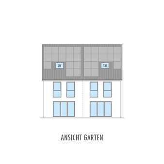 Ansicht Garten - Doppelhaushälfte in 73312 Geislingen mit 146m² kaufen