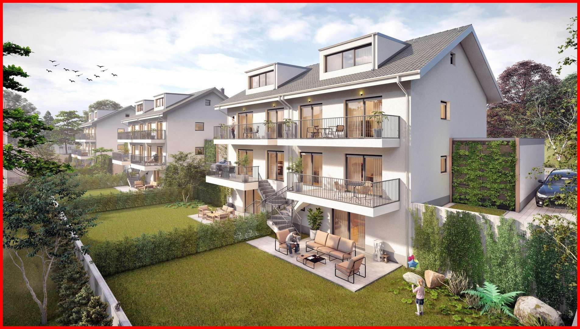 Ansicht Gartenbereich - Erdgeschosswohnung in 73072 Donzdorf mit 113m² kaufen