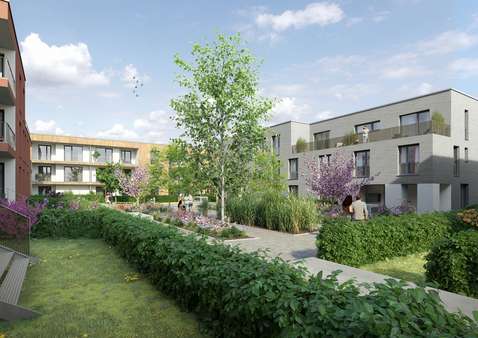 Innenhof - Erdgeschosswohnung in 73257 Köngen mit 83m² kaufen