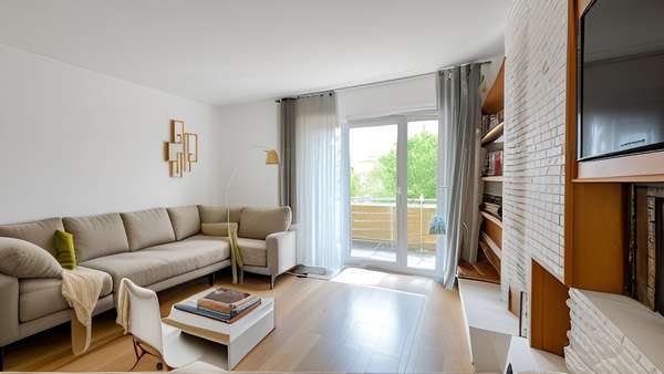 Wohnen - Visualisierung Wohnen - Visualisierung - Etagenwohnung in 73760 Ostfildern mit 60m² kaufen