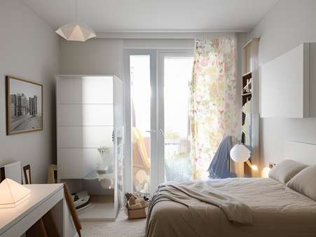 Visualisierung Schlafzimmer Visualisierung Schlafzimmer - Etagenwohnung in 73760 Ostfildern mit 57m² kaufen