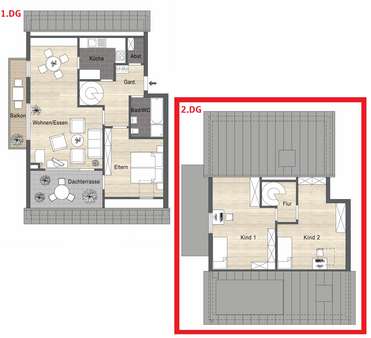 Grundriss - Maisonette-Wohnung in 72622 Nürtingen mit 98m² kaufen