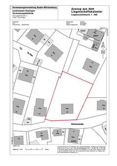Liegenschaftsplan_Silcherstr_20 - Grundstück in 72631 Aichtal mit 1180m² kaufen