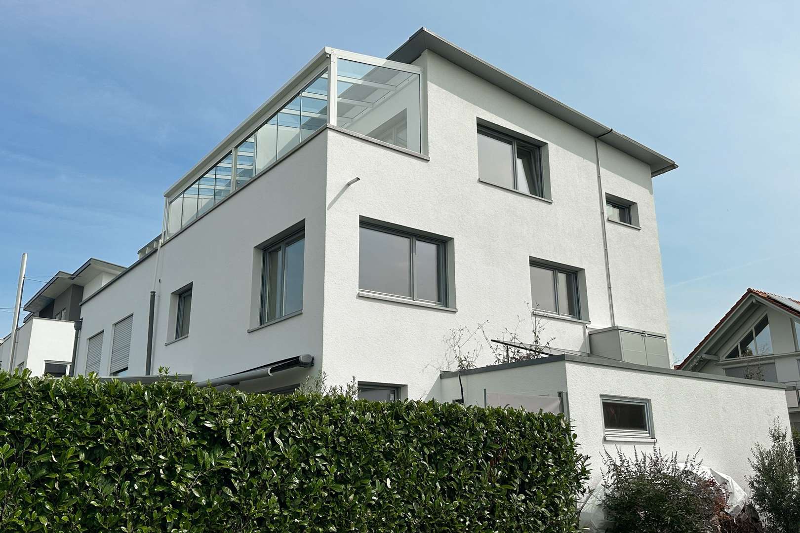 Hausansicht Straßenseite - Doppelhaushälfte in 73666 Baltmannsweiler mit 187m² kaufen