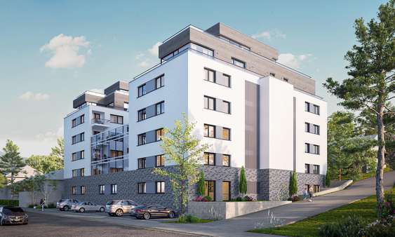 Visualisierung Westansicht - Etagenwohnung in 73525 Schwäbisch Gmünd mit 71m² kaufen