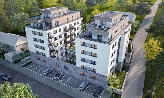 Visualisierung Nordansicht - Etagenwohnung in 73525 Schwäbisch Gmünd mit 54m² kaufen
