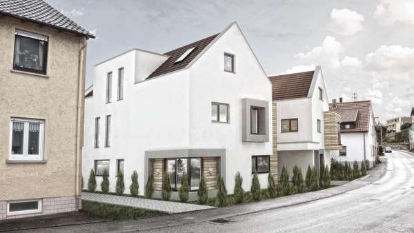 Hausansicht  - Dachgeschosswohnung in 74211 Leingarten mit 82m² kaufen