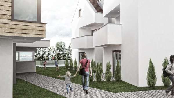 Innenhof - Dachgeschosswohnung in 74211 Leingarten mit 82m² kaufen