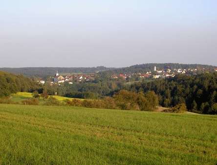 Blick vom  Dennhof auf Mainhardt - Etagenwohnung in 74535 Mainhardt mit 76m² kaufen
