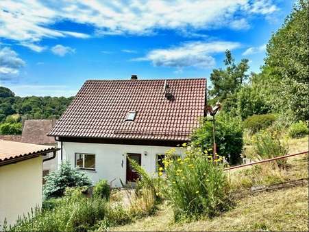 Außenansicht Außenansicht - Einfamilienhaus in 74575 Schrozberg mit 110m² kaufen