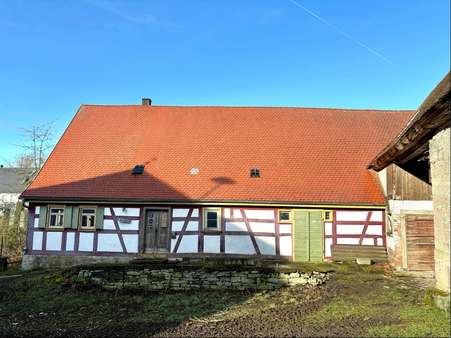 Außenansicht Eingangsbereich - Bauernhaus in 74575 Schrozberg mit 90m² kaufen