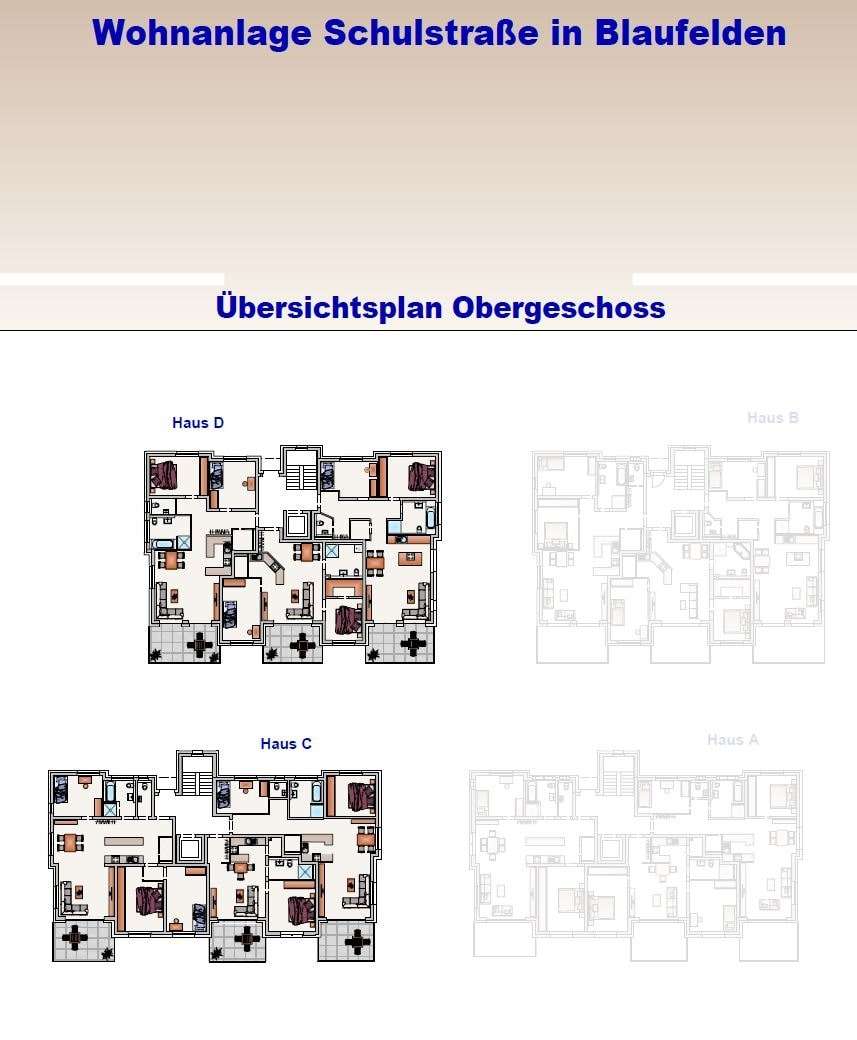 Übersichtsplan Obergeschoss - Etagenwohnung in 74572 Blaufelden mit 107m² kaufen
