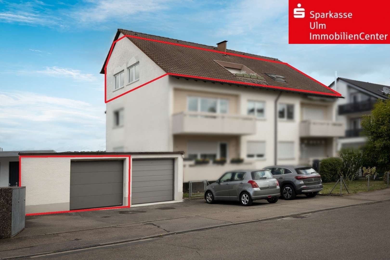 Ansicht Südseite Ansicht Südseite - Dachgeschosswohnung in 89233 Neu-Ulm mit 111m² kaufen