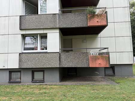 Außenansicht Balkon - Erdgeschosswohnung in 89537 Giengen mit 31m² kaufen