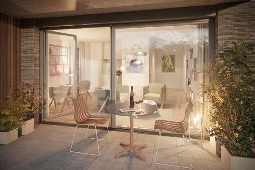 Terrasse Terrasse - Erdgeschosswohnung in 89522 Heidenheim mit 47m² kaufen