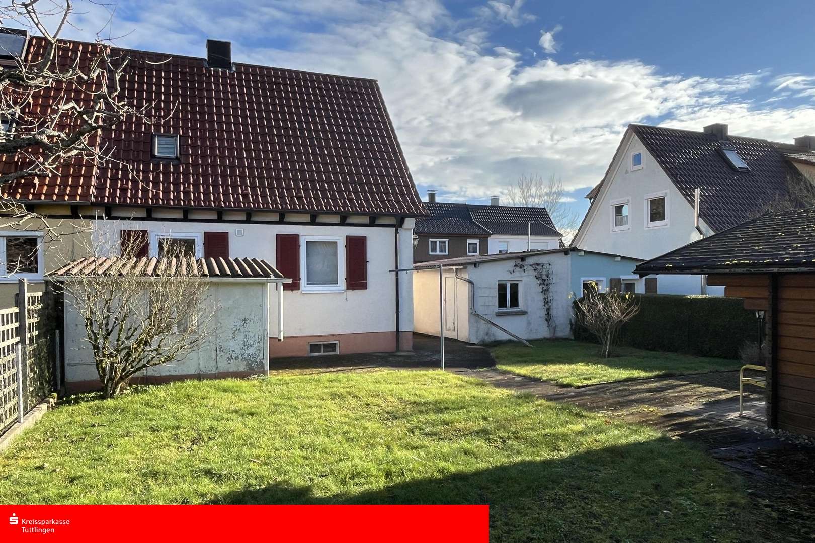 Rückansicht/Garten - Doppelhaushälfte in 78647 Trossingen mit 70m² kaufen