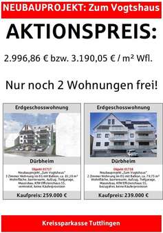 Freie Wohnungen - Mehrfamilienhaus in 78589 Dürbheim mit 81m² als Kapitalanlage kaufen