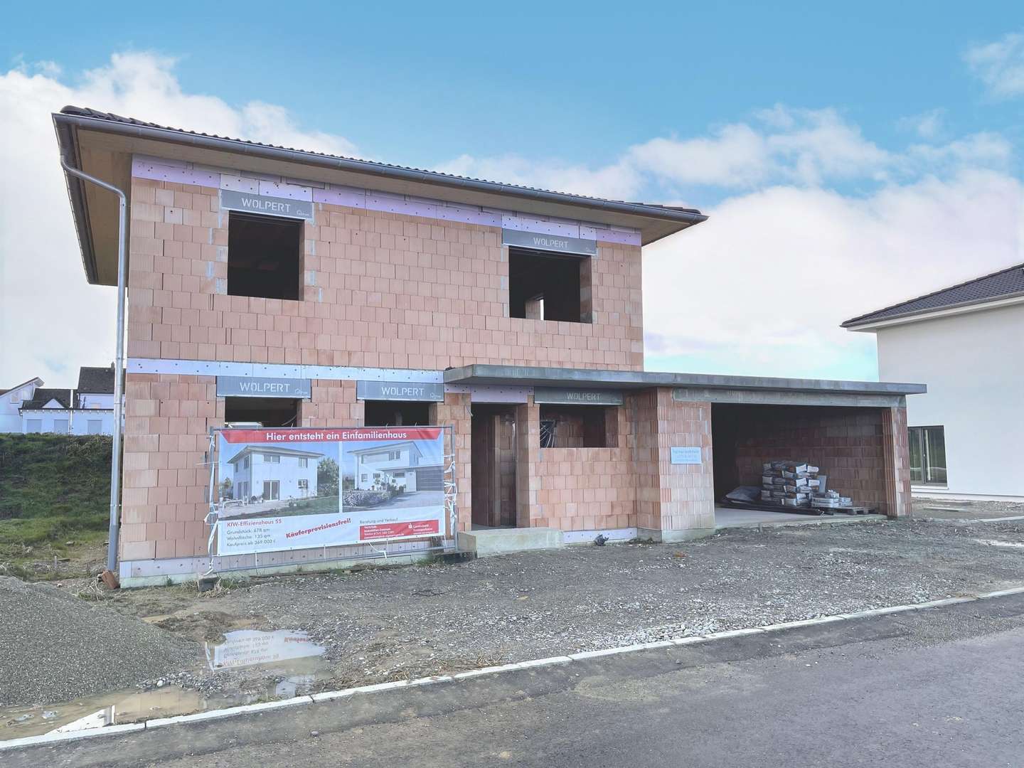 Rohbau Vorderansicht - Einfamilienhaus in 88630 Pfullendorf mit 135m² kaufen