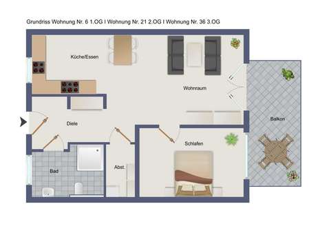 Grundriss 6+21+36 - Etagenwohnung in 88348 Bad Saulgau mit 67m² kaufen