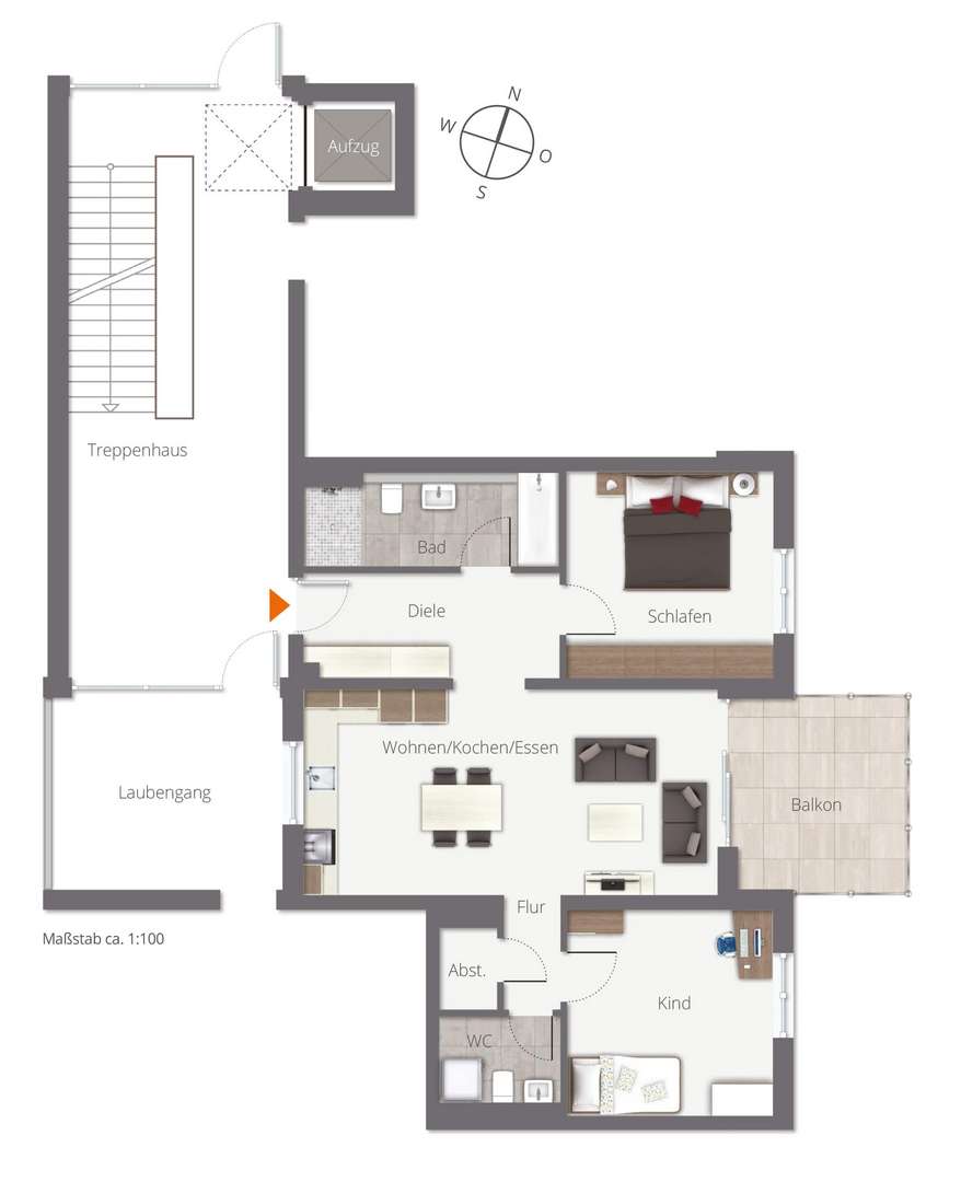 Whg 3.5__3,5 Zimmer+Balkon Whg 3.5__3,5 Zimmer+Balkon - Etagenwohnung in 88400 Biberach mit 78m² kaufen