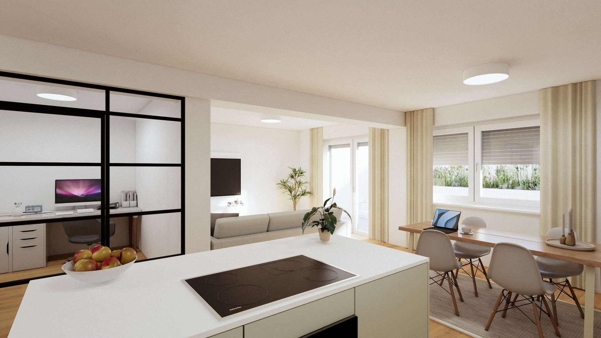Wohn-/Ess-/Kochbereich Wohn-/Ess-/Kochbereich - Souterrain-Wohnung in 88400 Biberach mit 84m² kaufen