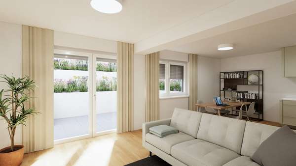 Wohn-/Essbereich Wohn-/Essbereich - Souterrain-Wohnung in 88400 Biberach mit 84m² kaufen