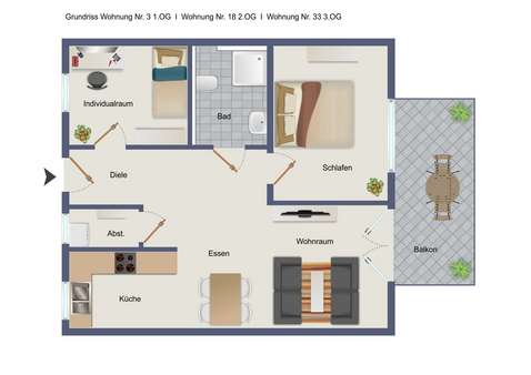 Etagenwohnung in 88348 Bad Saulgau mit 77m² kaufen