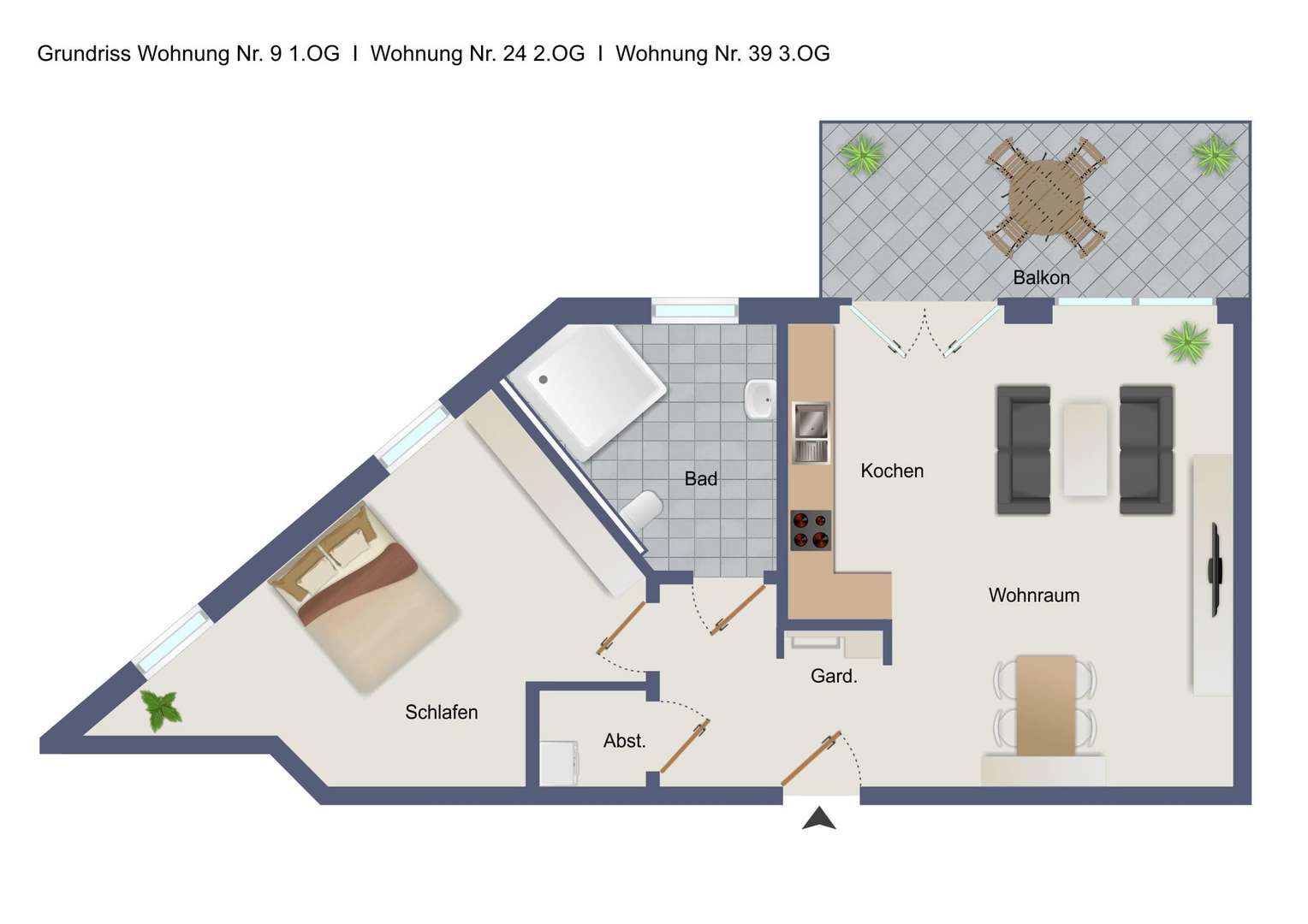 Etagenwohnung in 88348 Bad Saulgau mit 72m² kaufen