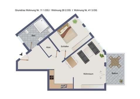 Etagenwohnung in 88348 Bad Saulgau mit 73m² kaufen