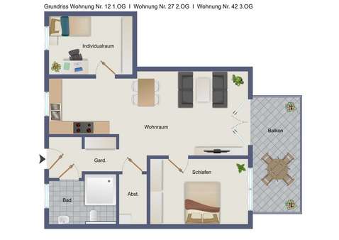 Etagenwohnung in 88348 Bad Saulgau mit 76m² kaufen