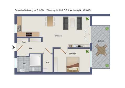 Etagenwohnung in 88348 Bad Saulgau mit 67m² kaufen