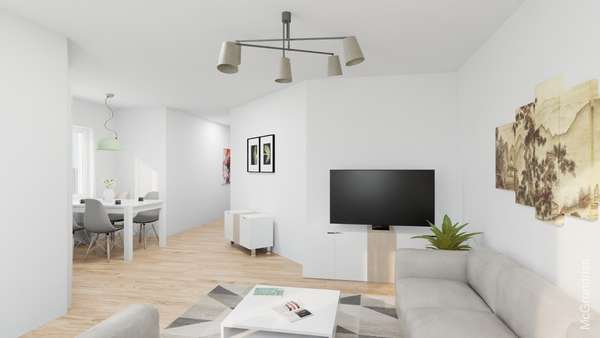 Wohnbeispiel Wohnzimmer 2 - Etagenwohnung in 76337 Waldbronn / Etzenrot mit 52m² kaufen