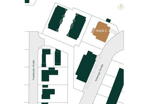 Lageplan Haus C - Etagenwohnung in 76139 Karlsruhe / Waldstadt mit 52m² kaufen