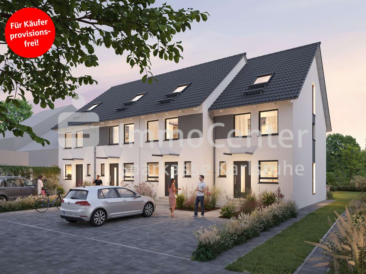 Außenvisualisierung - Reihenmittelhaus in 76139 Karlsruhe mit 112m² kaufen